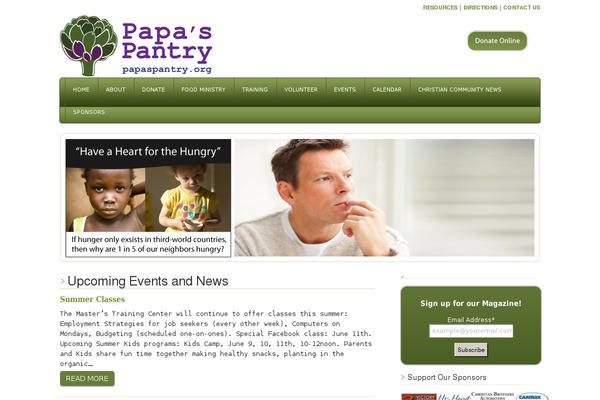 papaspantry.org site used Papaspantry