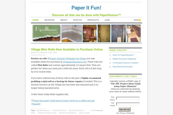 paper-it-fun.com site used Presscut-theme-10