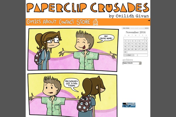 paperclipcrusades.com site used Comicpress V