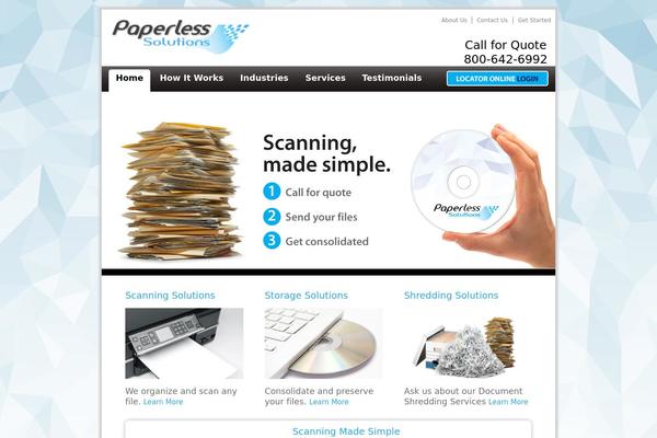 paperlesssolutions.com site used Paperless