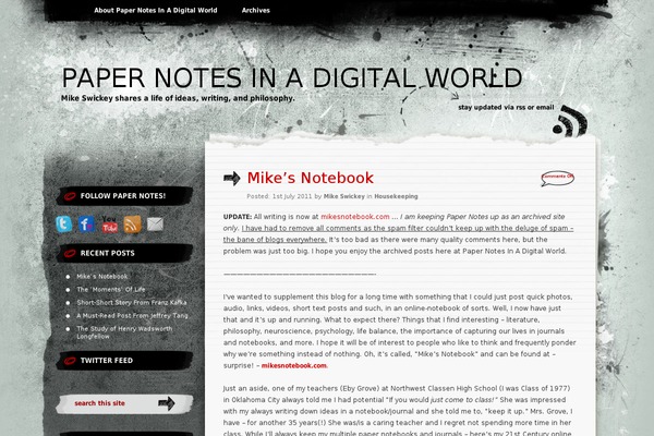 papernotesblog.com site used Greyzed-theme