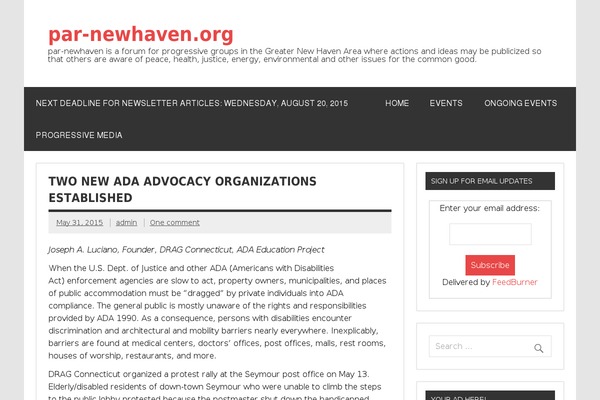 par-newhaven.org site used Dynamic News Lite
