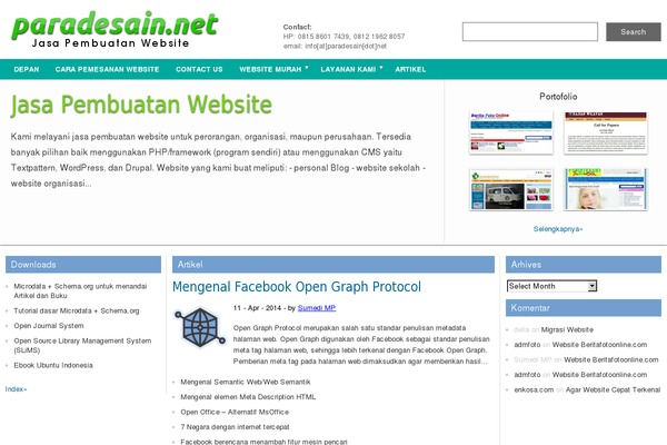 WordPress website example screenshot