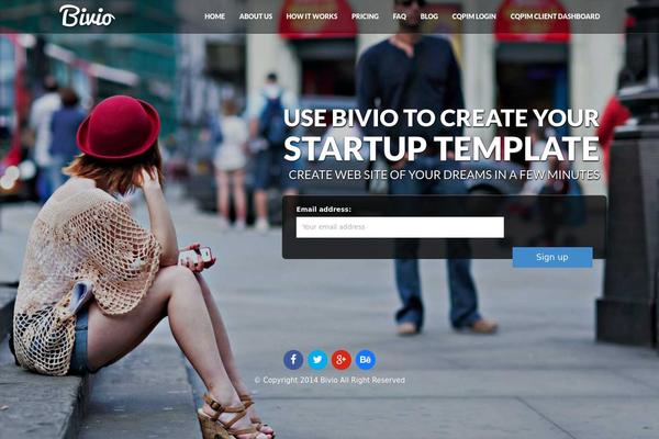 Bivio theme site design template sample