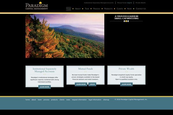 Paradigm theme site design template sample