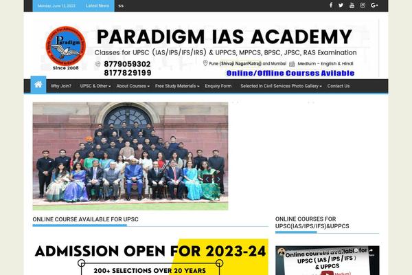 paradigmiasacademy.in site used SuperMag