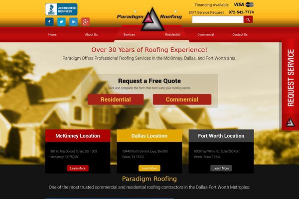 paradigmroofs.com site used Paradigm