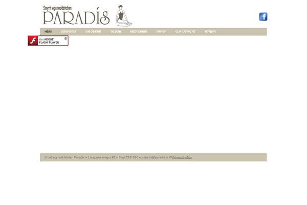 paradis.is site used Paradiso