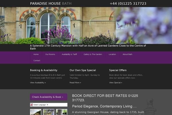 Paradise theme site design template sample