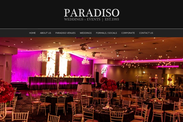 paradisoreception.com.au site used Paradiso