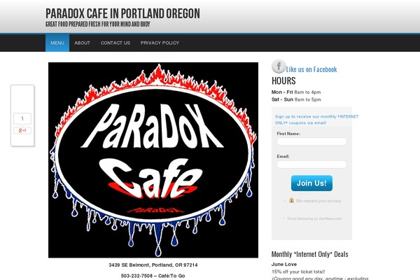 paradoxorganiccafe.com site used Redhill