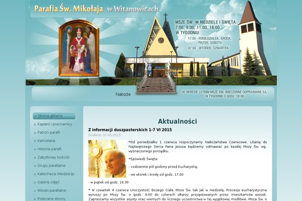 parafiawitanowice.pl site used Parafia