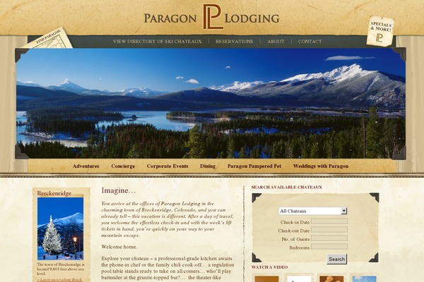 Paragon theme site design template sample