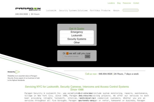 paragonsecurityny.com site used Paragontheme