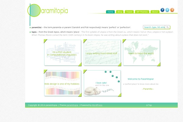 paramitopia theme site design template sample