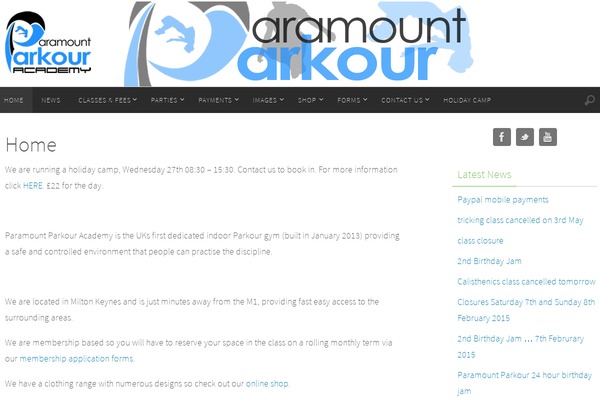 Paramount theme site design template sample
