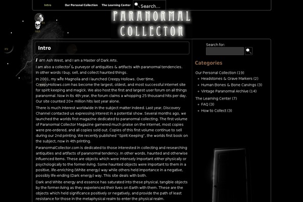 paranormalcollector.com site used Constructor