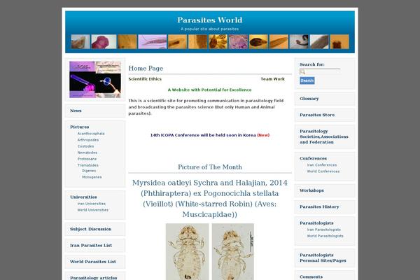 parasites-world.com site used Parasites