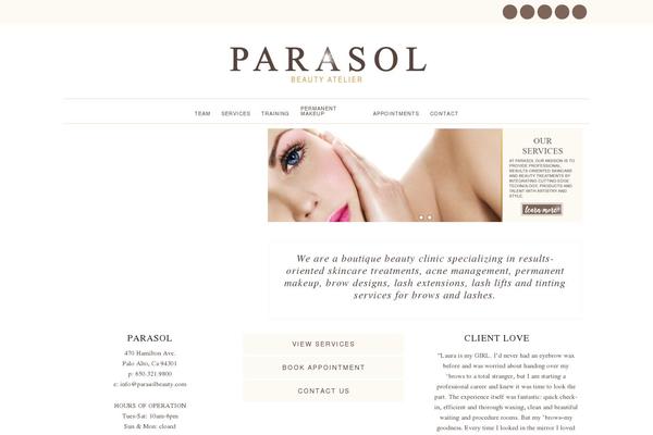 parasolbeauty.com site used Shimmer