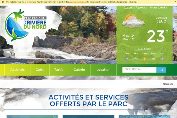 parcrivieredunord.ca site used Riviere-du-nord