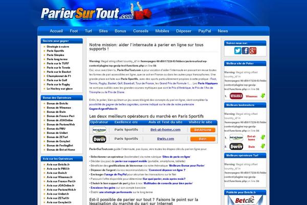 pariersurtout.com site used Theme343