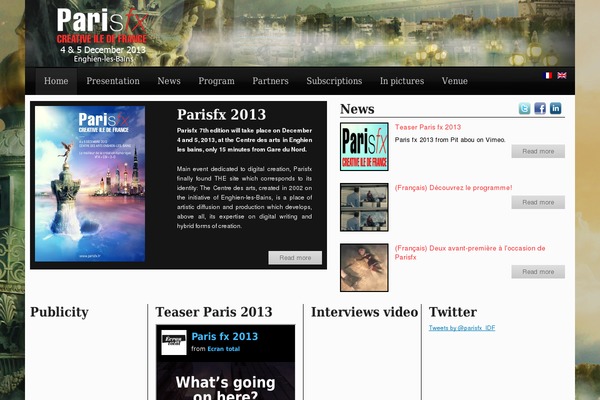 parisfx.fr site used Parisfx2012