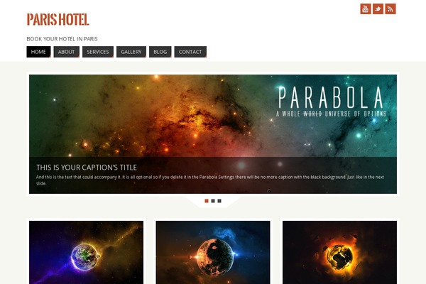 Parabola theme site design template sample