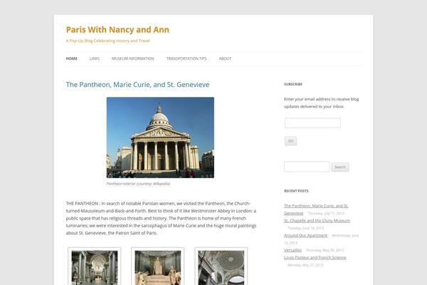 Twenty Twelve theme site design template sample