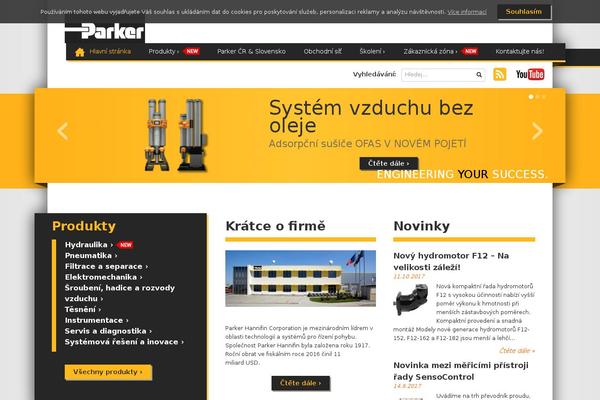 parker.cz site used Parker
