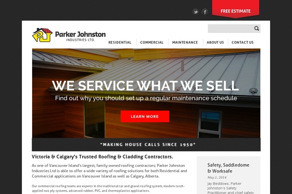 parkerjohnstonroofing.com site used Leap-foundation