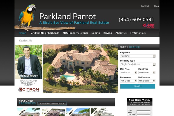 parklandparrot.com site used Parklandparrotnew