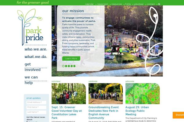 parkpride.org site used Park-pride