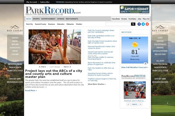 parkrecord.com site used Swift-news-theme