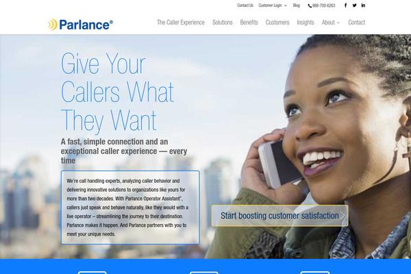 parlancecorp.com site used Parlance