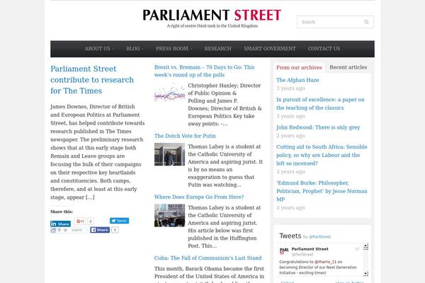 parliamentstreet.org site used Tribune
