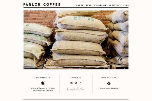 parlorcoffee.com site used Parlor