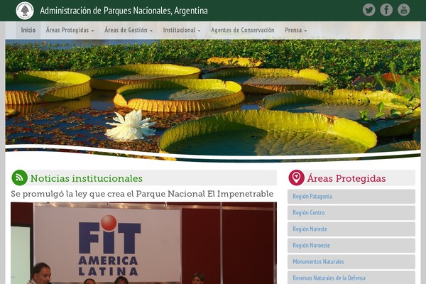 parquesnacionales.gov.ar site used Apn