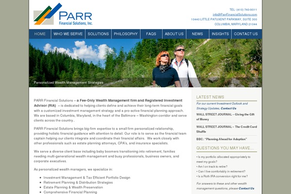 parrfinancialsolutions.com site used Pixel Happy