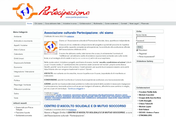 partecipazione.eu site used Partecipazione