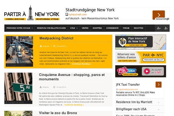 partir-a-new-york.com site used Adeona