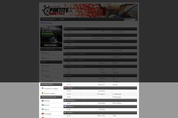 Livescore theme site design template sample