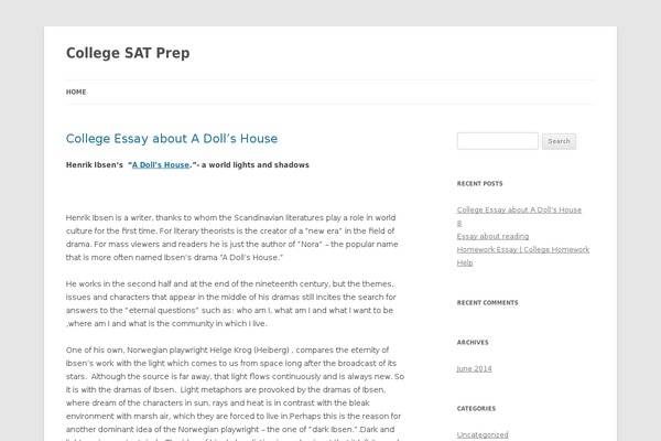 Twenty Twelve theme site design template sample