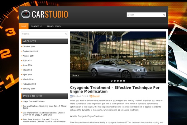 Carstudio theme site design template sample