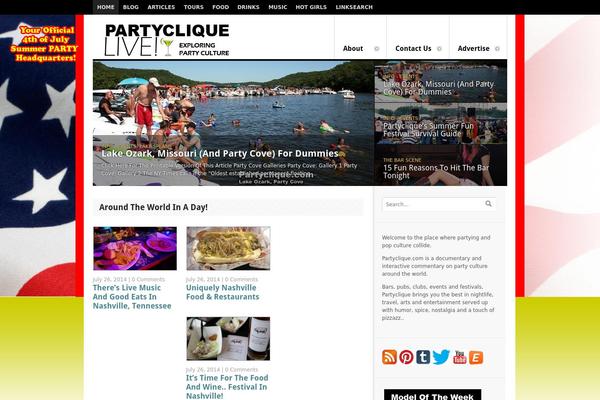 partyclique.com site used Delicious Magazine