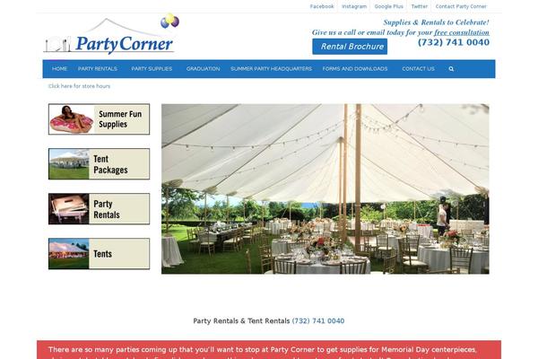 partycorner.com site used Party-corner