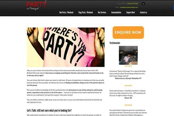partyinportugal.com site used Voyage Parent