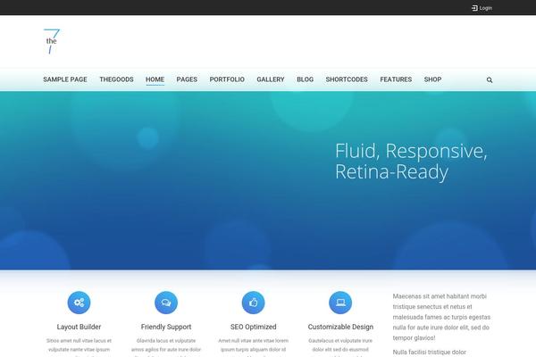 The7 theme site design template sample