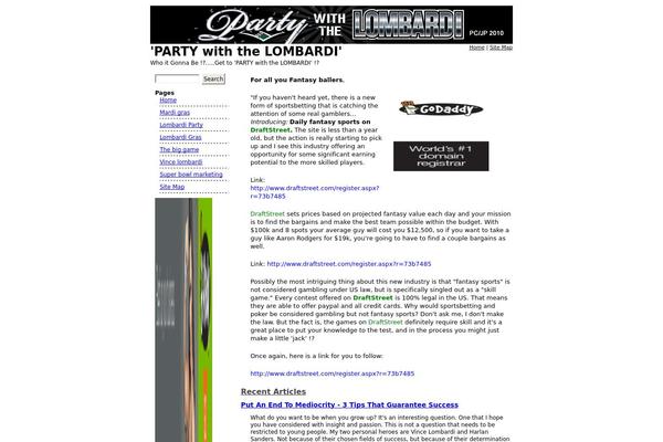 partywiththelombardi.com site used Classicleft