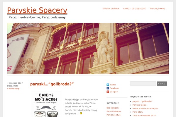 paryskiespacery.pl site used Blogosphere-child