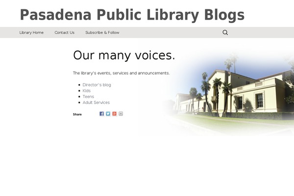 pasadena-library.net site used Magazine Base